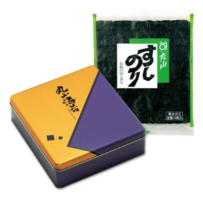 すしのりグリーン<br>（板のり10枚×5袋 缶入）