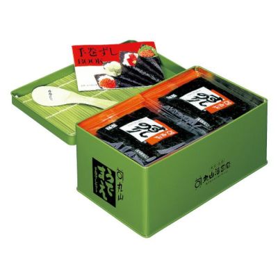 手巻きずしセット<br>（四切5枚×18袋 寿司屋専用缶入）