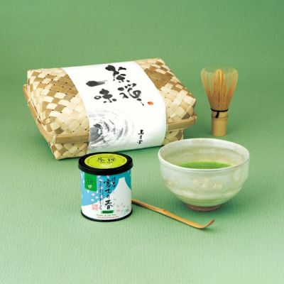 茶禅一味<br>抹茶事始めセット（竹籠入）