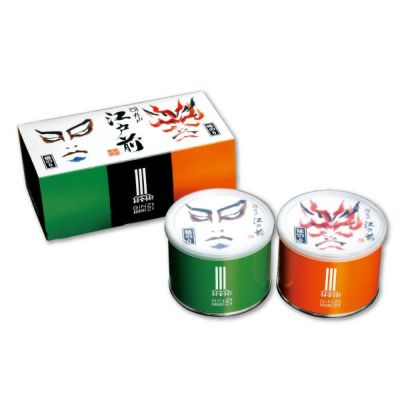 歌舞伎おもたせ<br>江戸前二缶セット（焼・味 箱入）