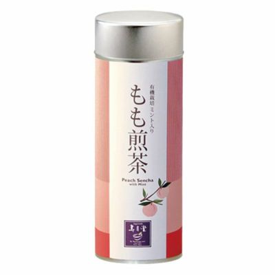 有機もも煎茶 ミント入り（40g缶）