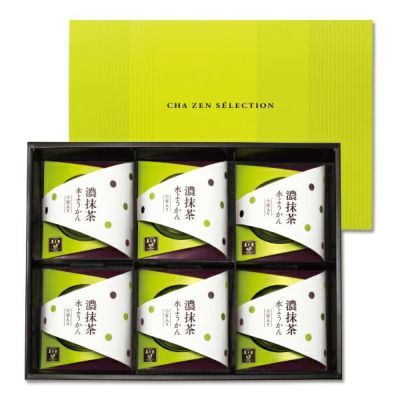 濃抹茶 水ようかん 小豆入り（箱入）