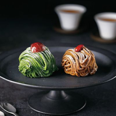濃厚抹茶＆ほうじ茶モンブラン<br>2個セット